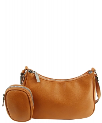 Fashion 2-in-1 Crossbody Bag LHU468 BROWN